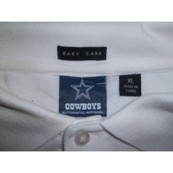 NFL Dallas‎ Cowboys Polo Shirt Men Sz XL Short Sleeve Sportswear White - Picture 4 of 8